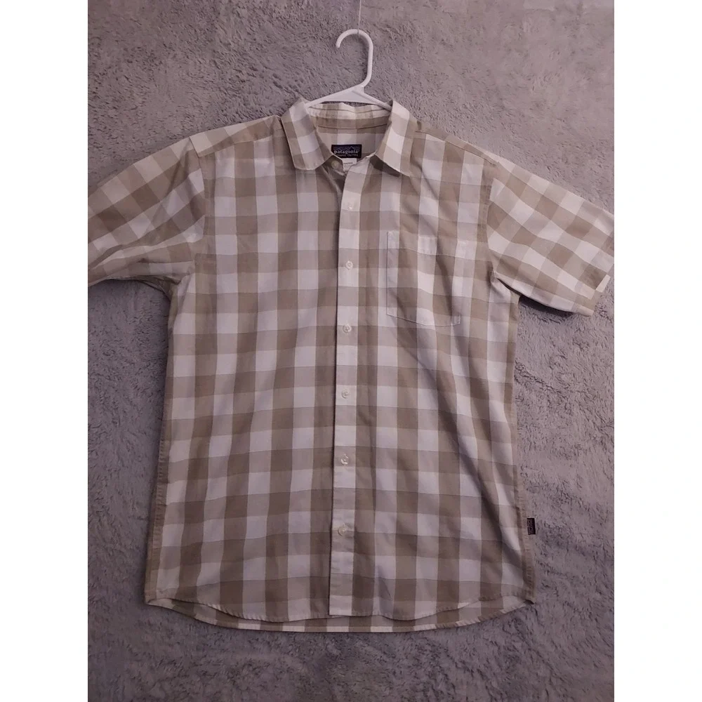 Patagonia Shirt Mens Medium Fezzman Organic Cotton Blend Lightweight Casual M